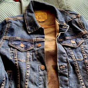 Polo Ralph Lauren Jean Jacket KIDS size 10 fit a women's sz xxs gently worn